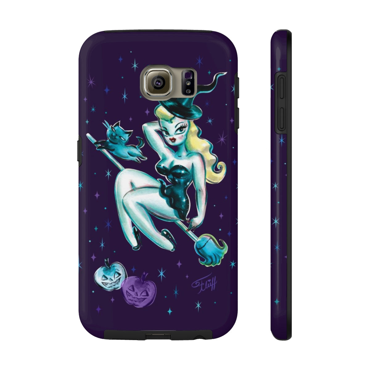 Blonde Witch with Kitty • Phone Case
