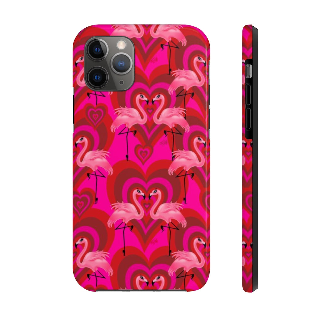 Flamingo Love Pattern • Phone Case