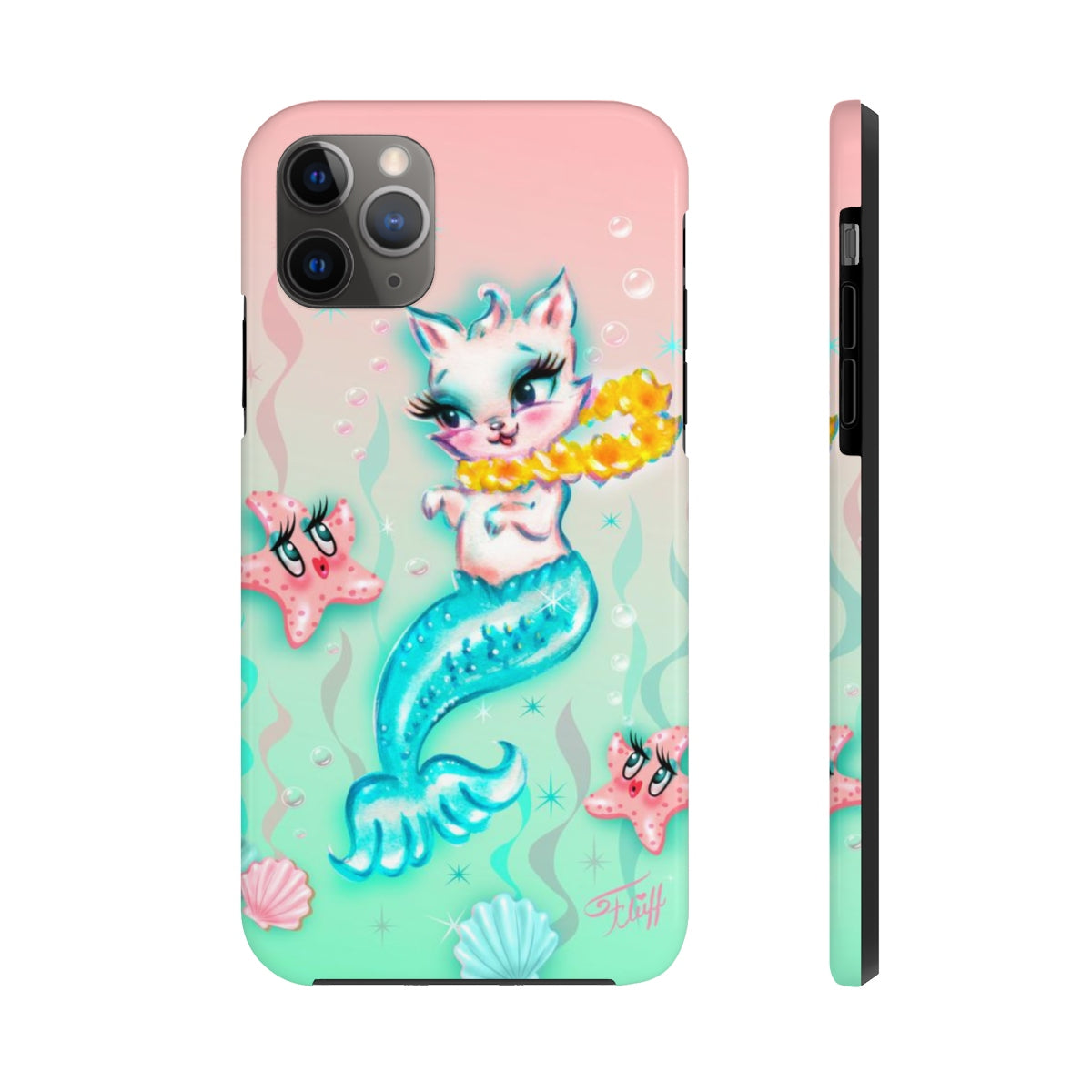 Merkitten with Lei and Starfish • Phone Case