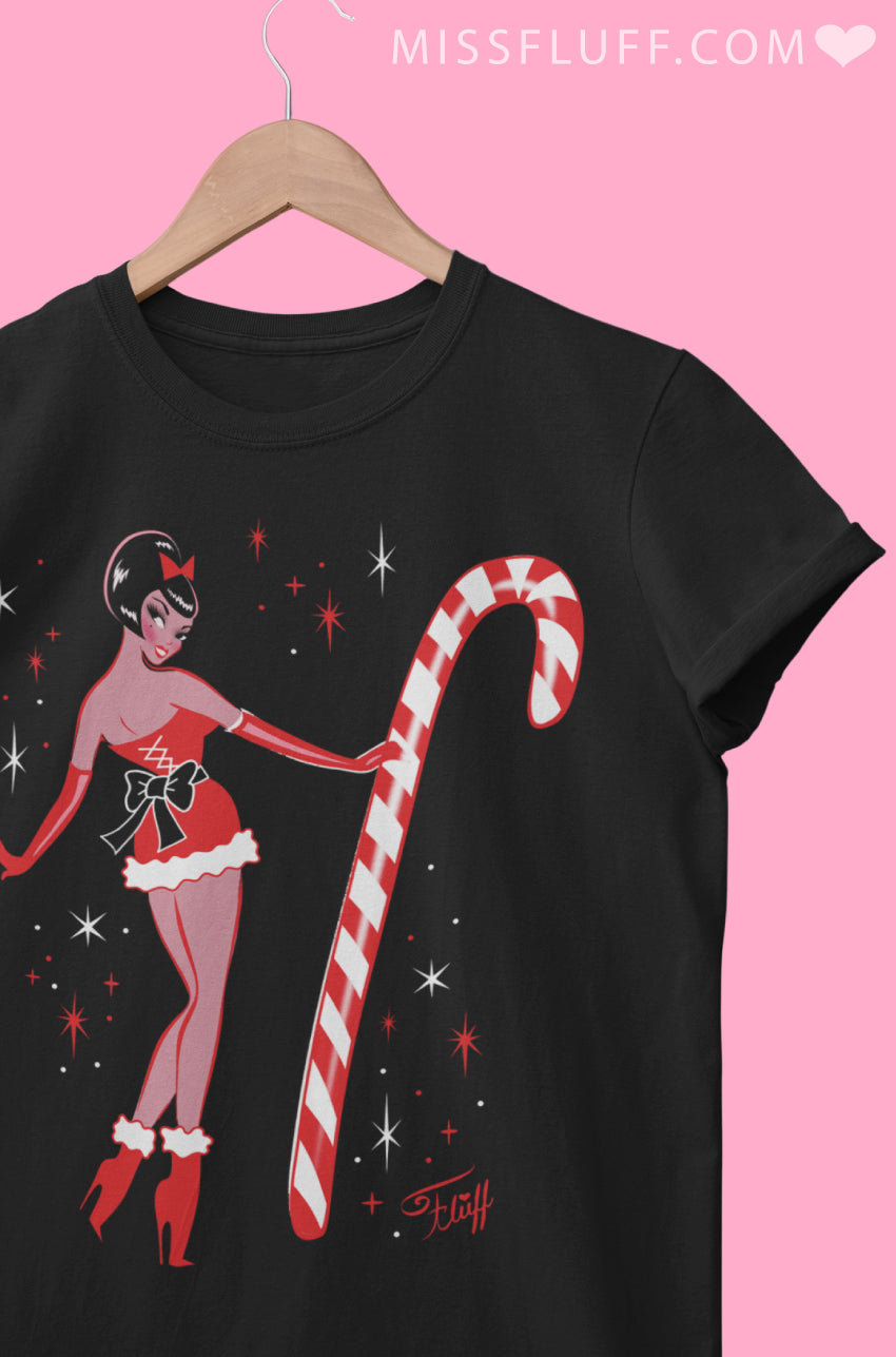 girls candy cane shirt