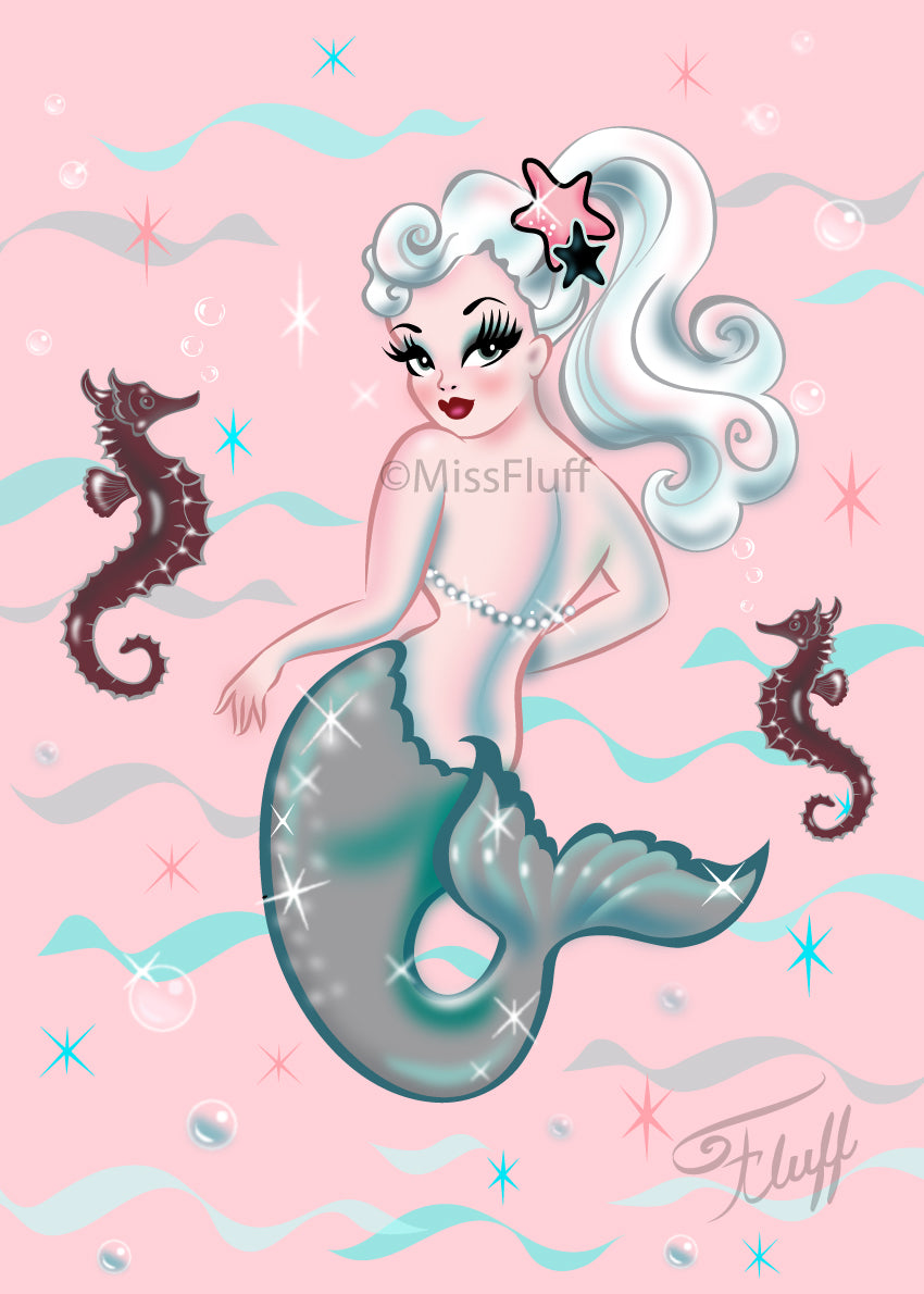 Pearla Mermaid Enamel Pin -PreOrder- Will Ship Week of May 1st.