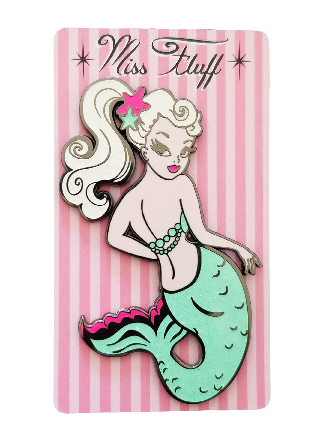 Pearla Mermaid Enamel Pin -PreOrder- Will Ship Week of May 1st.