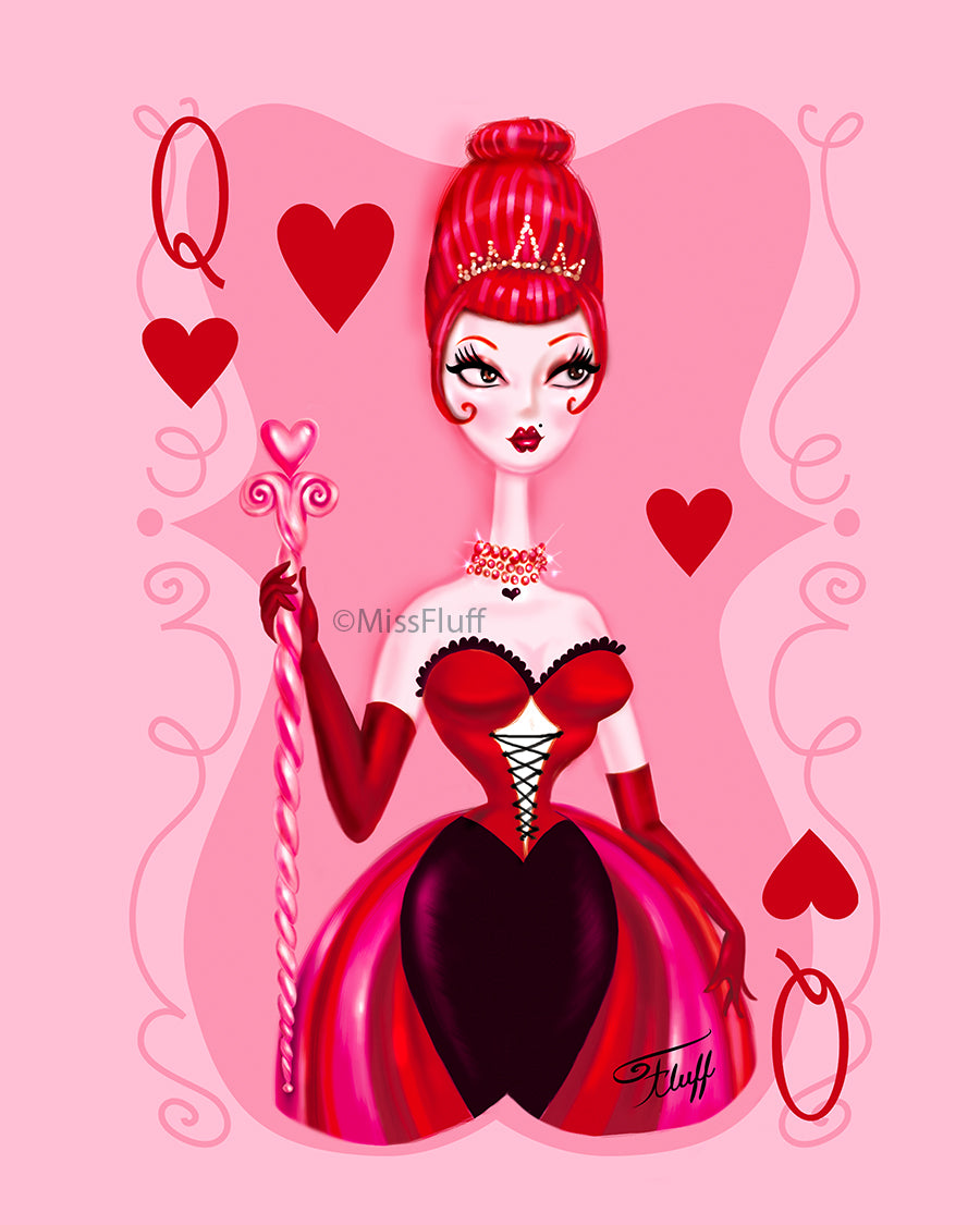 てぃんくる　Queen of Hearts 版画 Queen of Hearts • Art Print – Miss Fluff's Shop