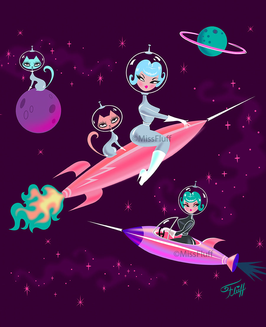 Rocket Girls • Art Print – Miss Fluff's Boutique