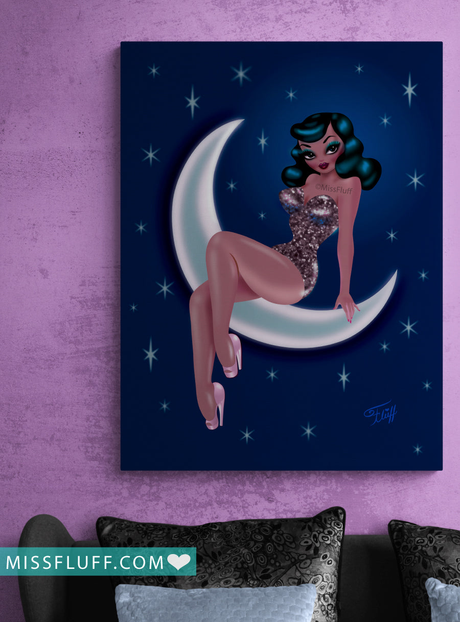 Star Gazer Brunette • Canvas Gallery Wrap