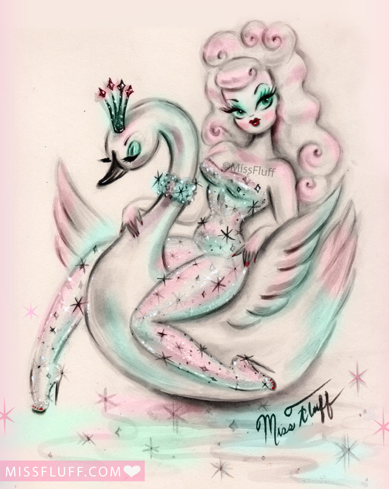 Swan Pixie • Art Print
