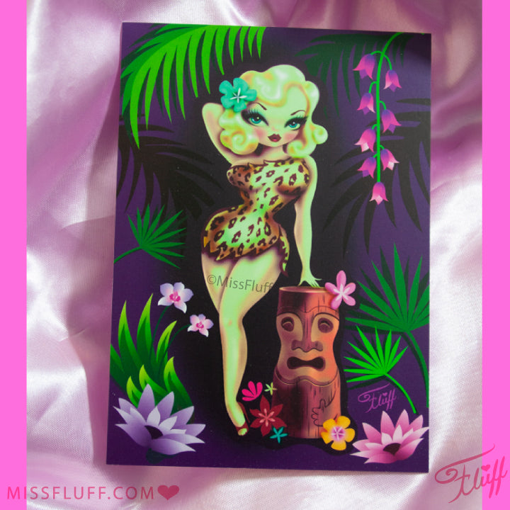Tiki Pinup Doll • Enamel Pin • Limited Edition