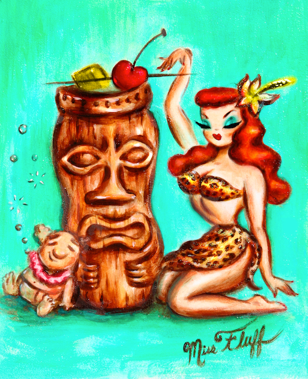 Tiki Mug Girl • Art Print – Miss Fluff's Shop
