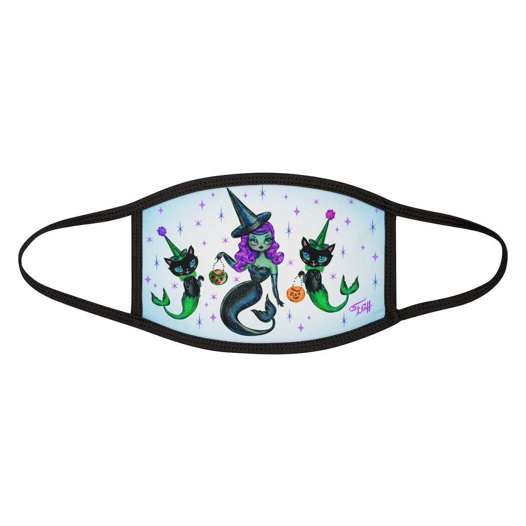 Mermaid Witch with Merkitten Blue • Face Mask