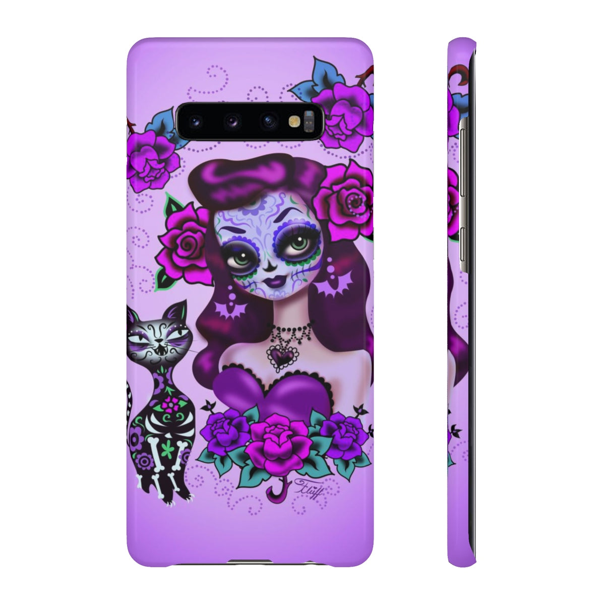 Purple Sugar Skull Girl • Samsung Galaxy Phone Case