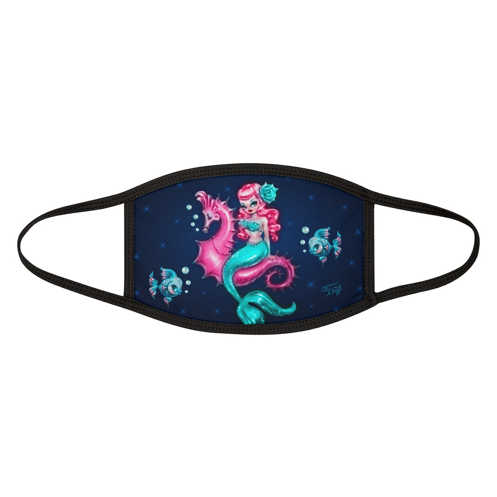 Mysterious Mermaid on Deep Blue • Face Mask