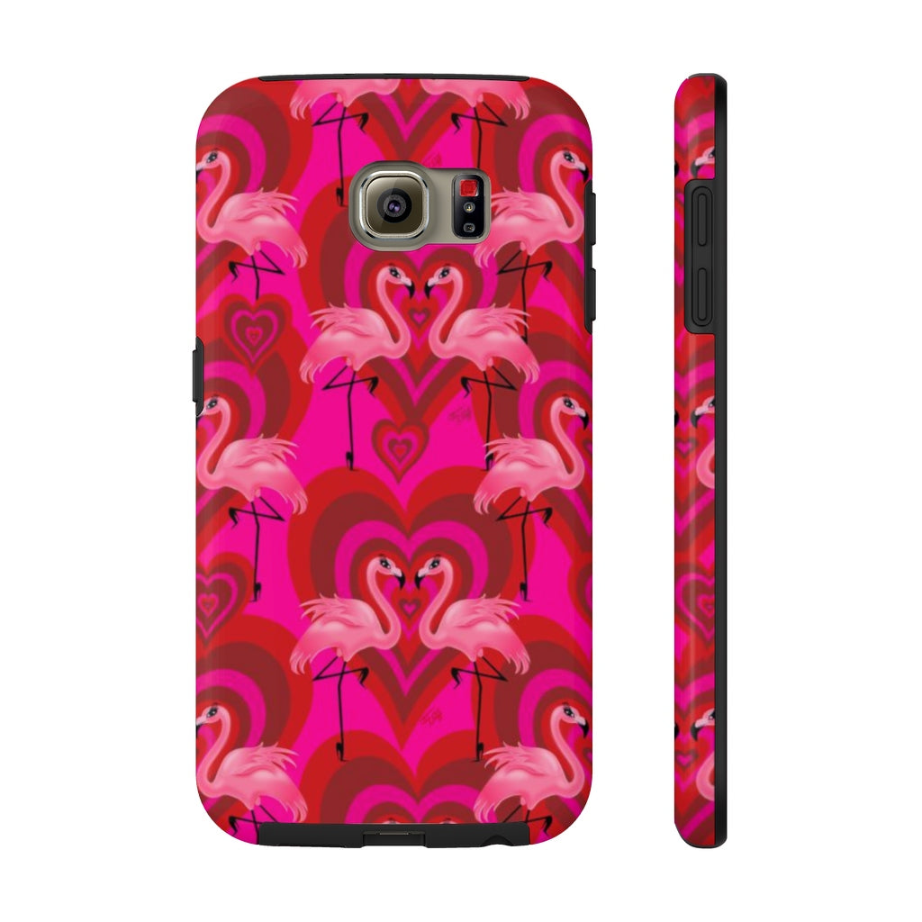 Flamingo Love Pattern • Phone Case