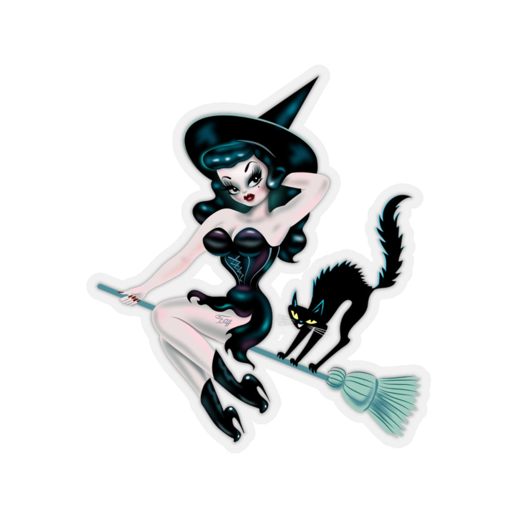 Hex Kitten Witch • Kiss-Cut Sticker