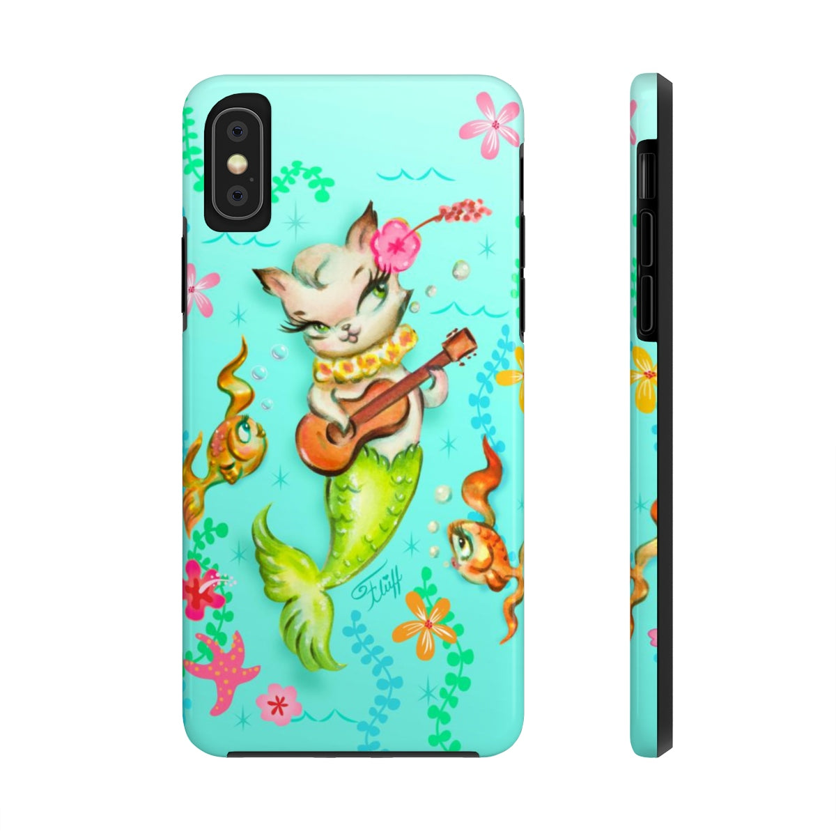 Mermaid Cat with Ukulele • Phone Case