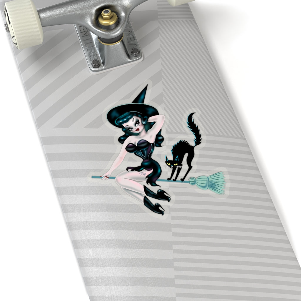 Hex Kitten Witch • Kiss-Cut Sticker