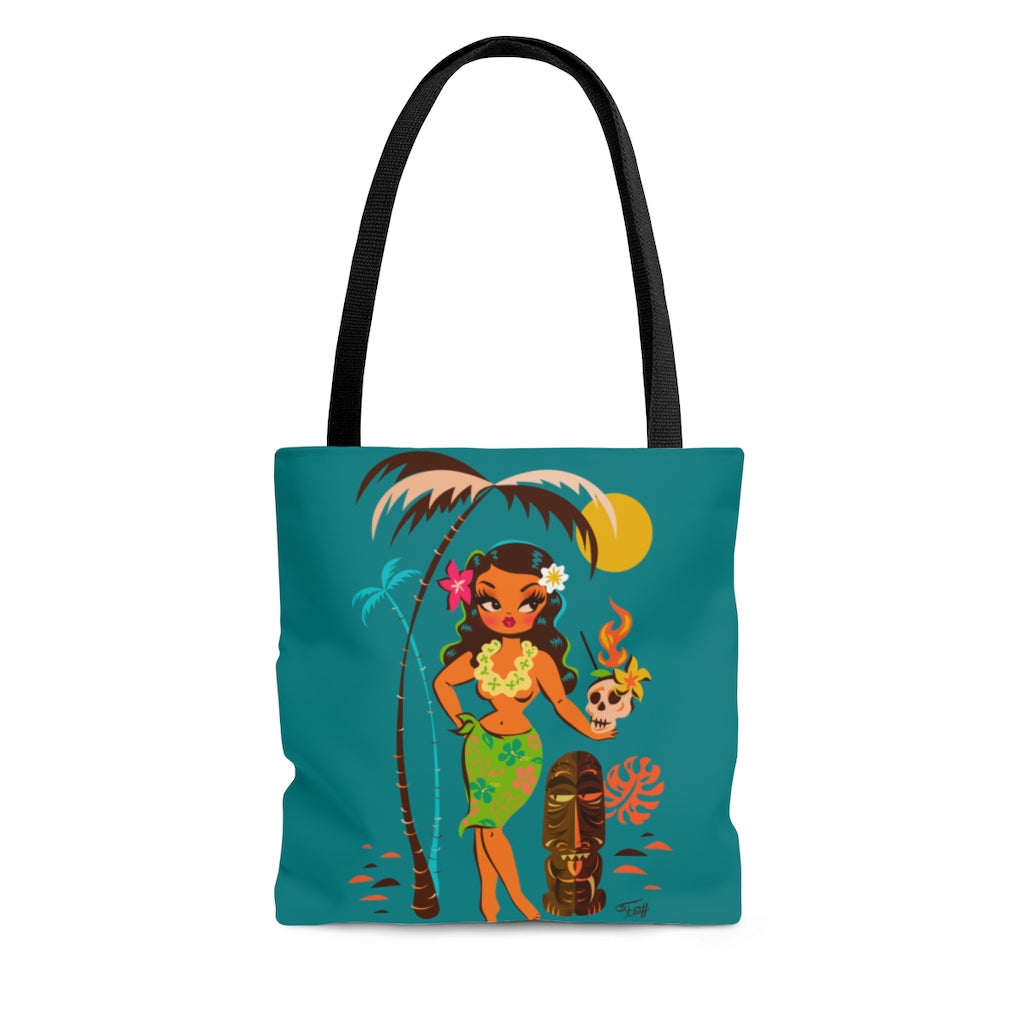 Tiki Temptress • With Skull Mug • Tote Bag