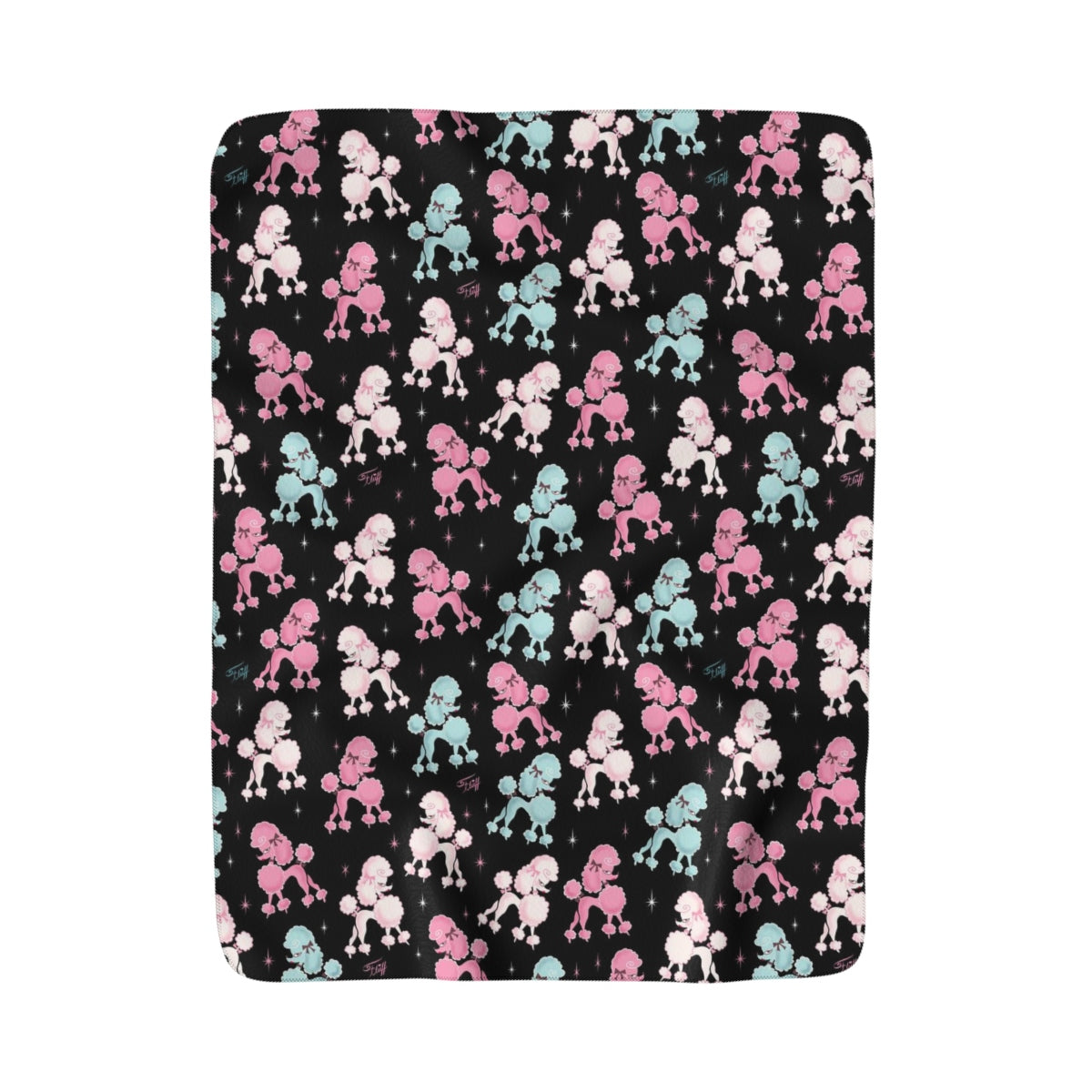 Poodle-rama • Sherpa Fleece Blanket