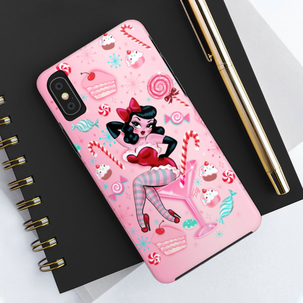 Candy Cane Martini Girl • Phone Case