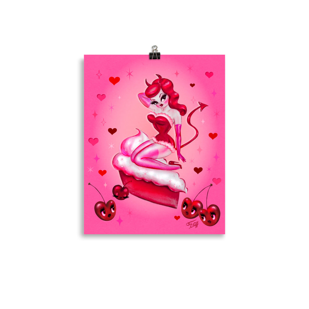 Cherry Pie Devil Girl • Art Print – Miss Fluff's Shop