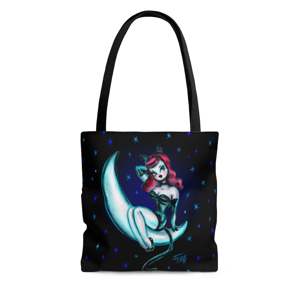 Kitten on the Moon • Tote Bag