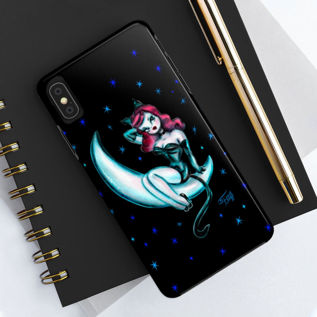 Kitten on the Moon • Phone Case