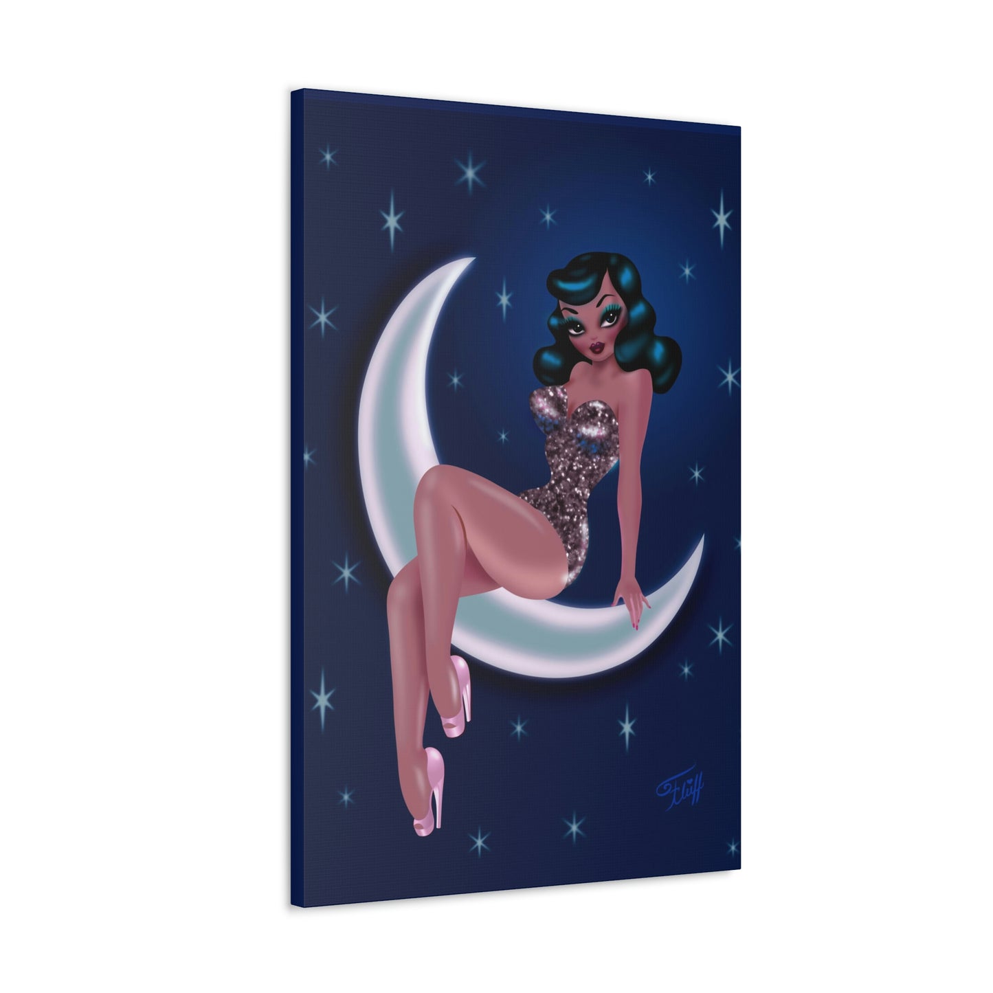 Star Gazer Brunette • Canvas Gallery Wrap