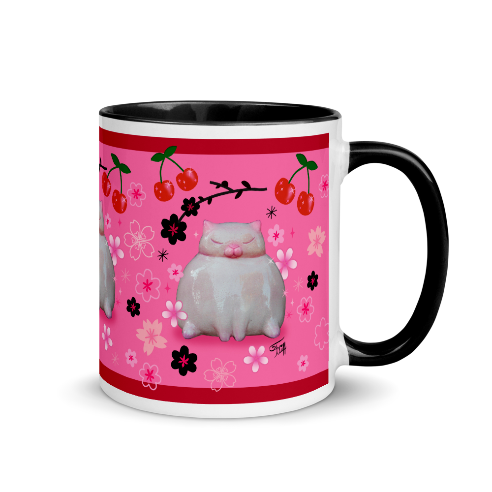 Sumo Kitty on Pink • Mug