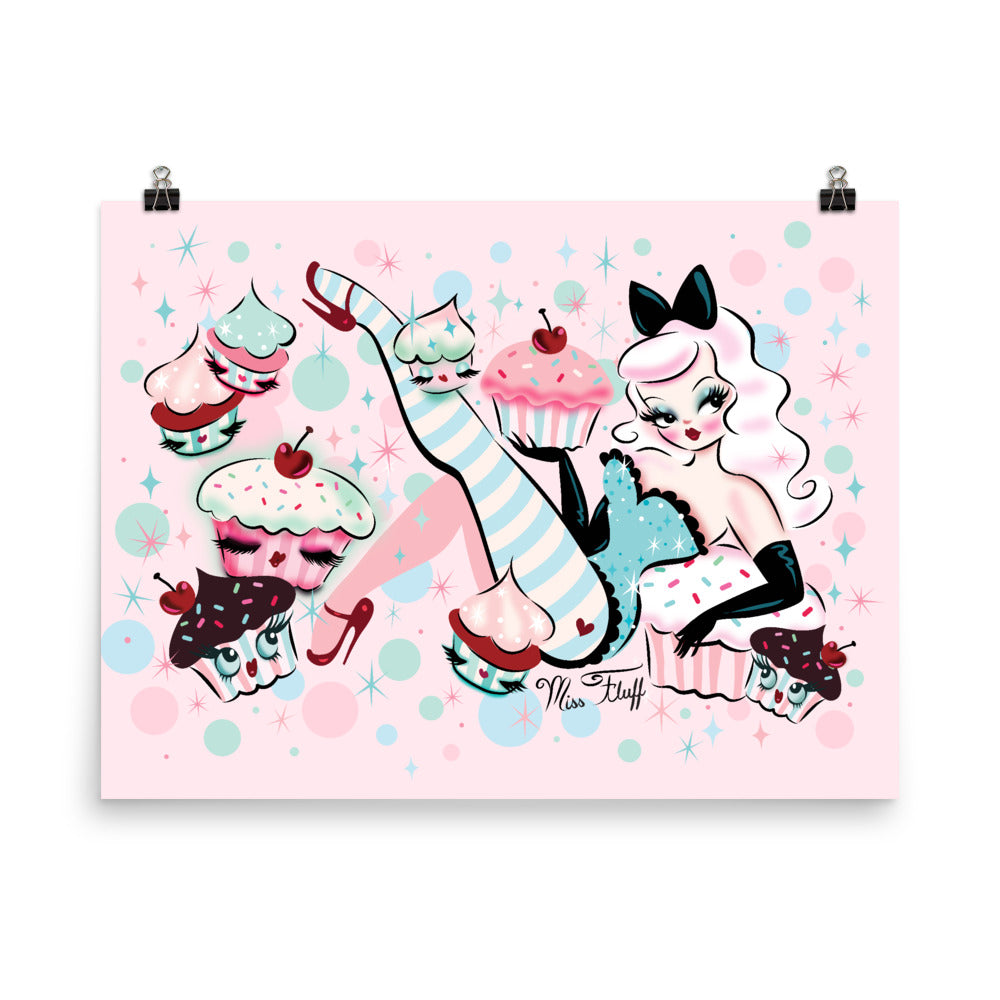 Vanilla Cupcake Doll • Art Print