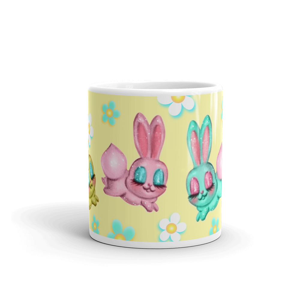 Bunnies and Daisies • Mug