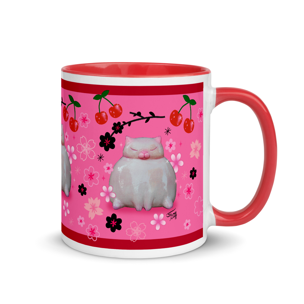 Sumo Kitty on Pink • Mug