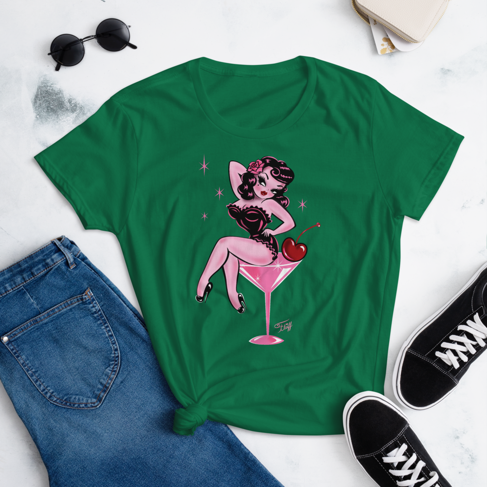 Cherry Martini Girl • Womens' T-Shirt