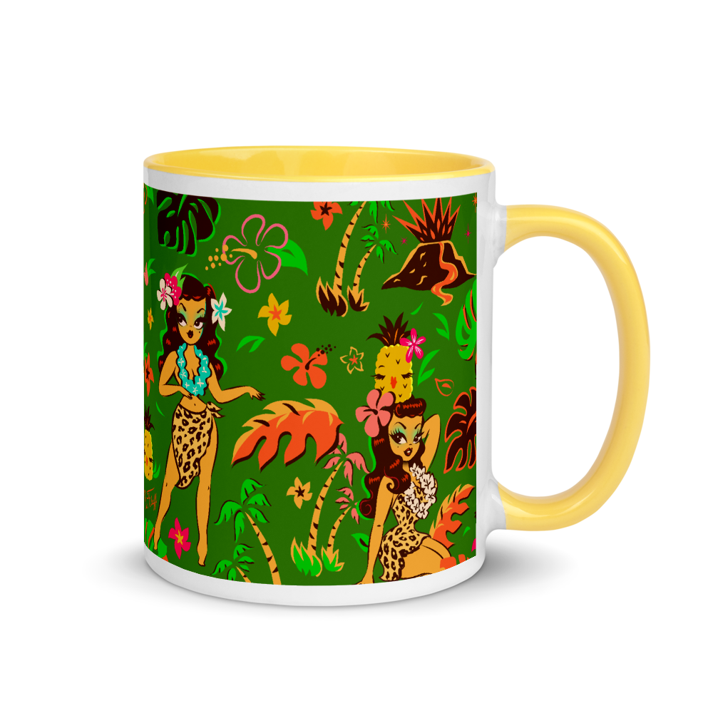 Tiki Temptress on Green • Mug