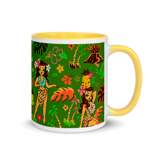Tiki Temptress on Green • Mug