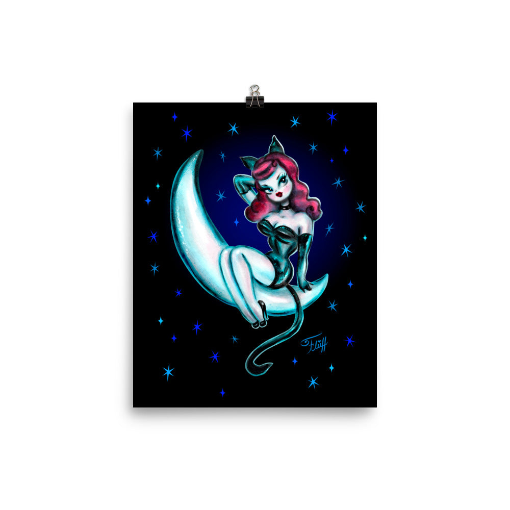 Kitten on the Moon • Art Print