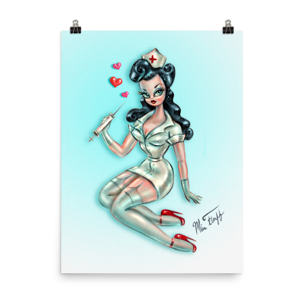 Raven Pinup Nurse • Art Print