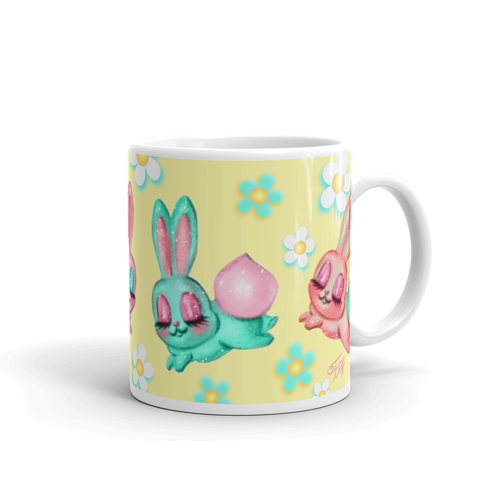 Bunnies and Daisies • Mug