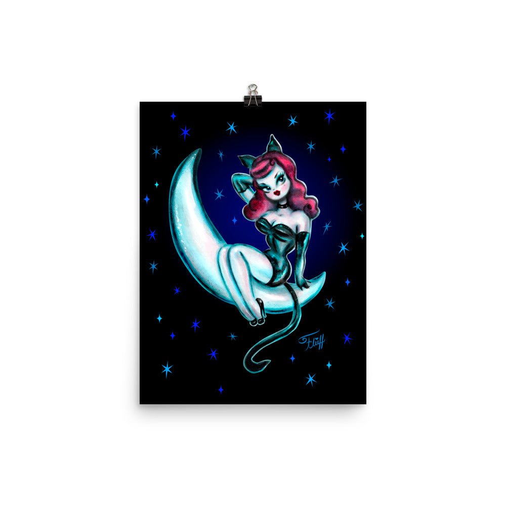 Kitten on the Moon • Art Print