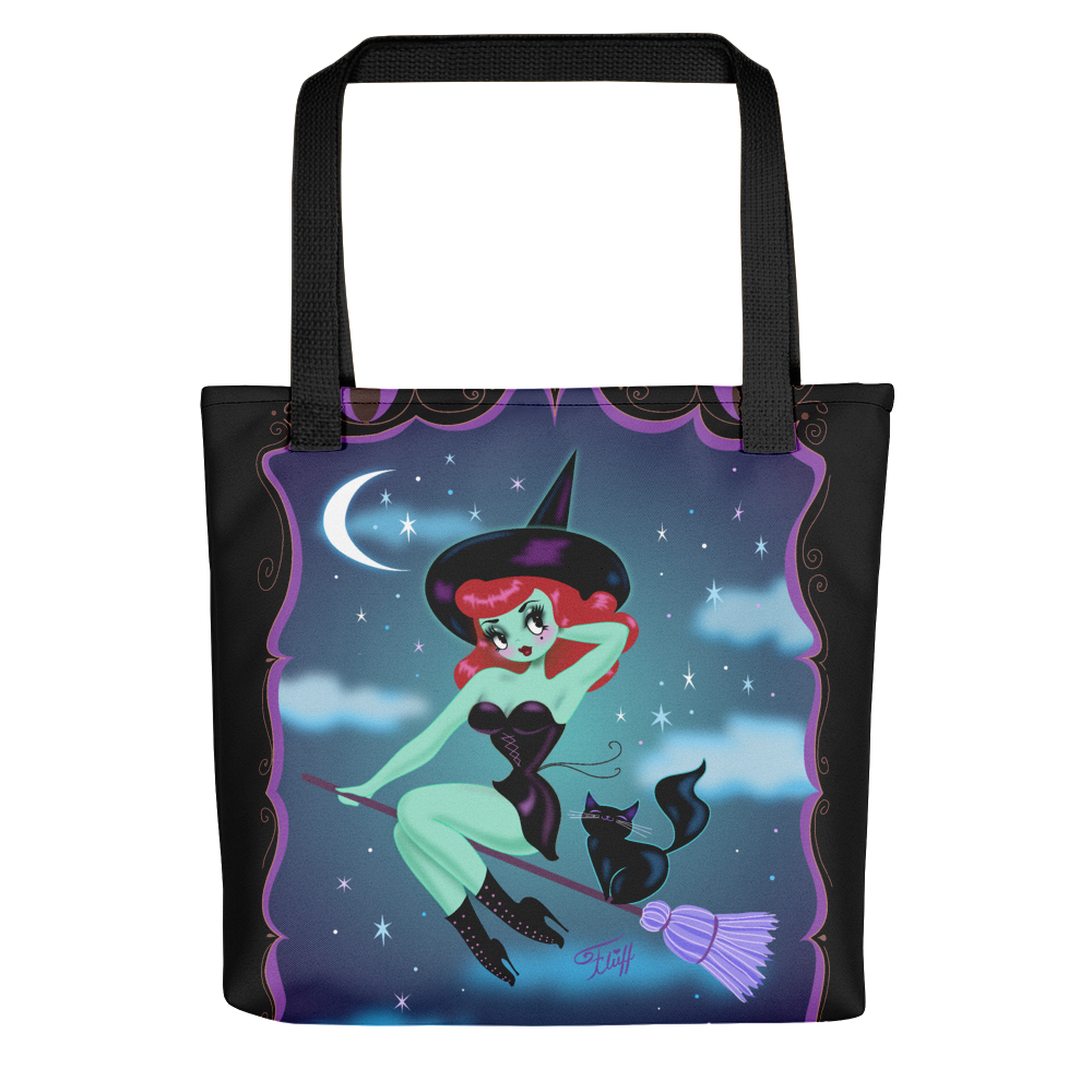 Cute Pinup Witch • Tote