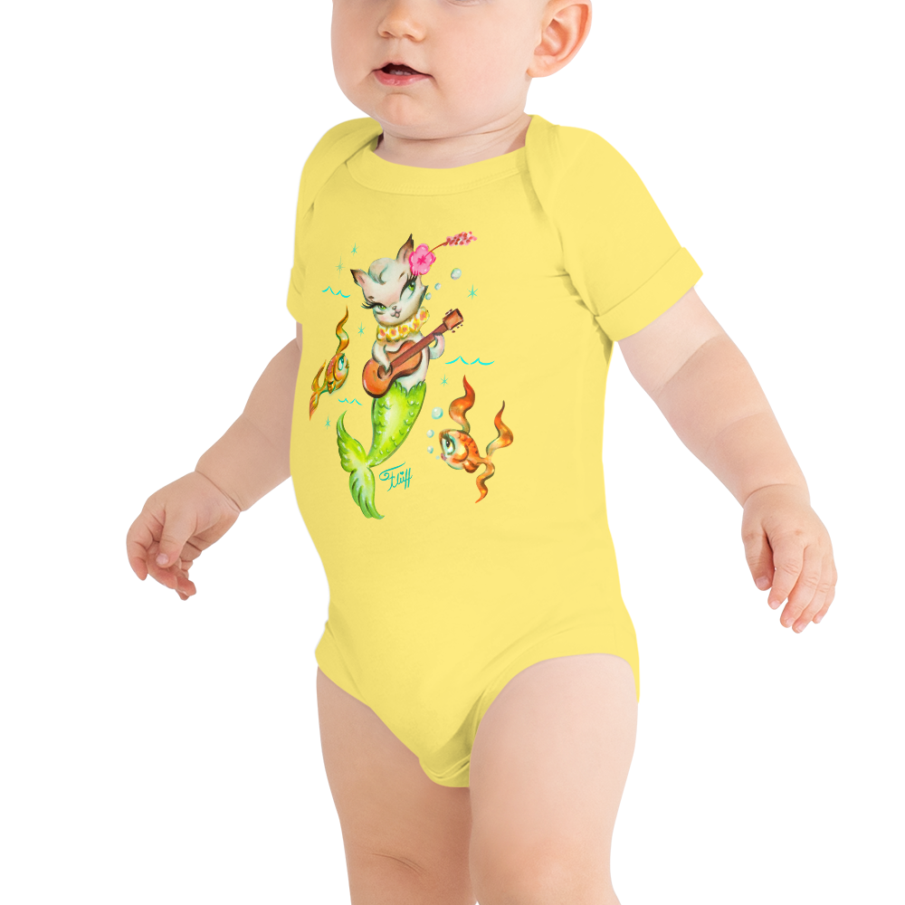 Merkitten with Ukulele • Baby Onesie