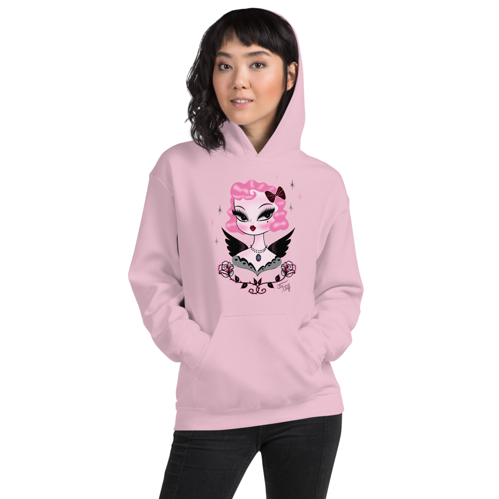 Pink Hair Dolly Angel • Unisex Hoodie