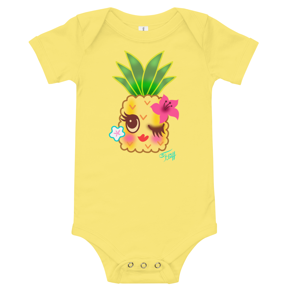 Happy Kawaii Pineapple • Baby Onesie