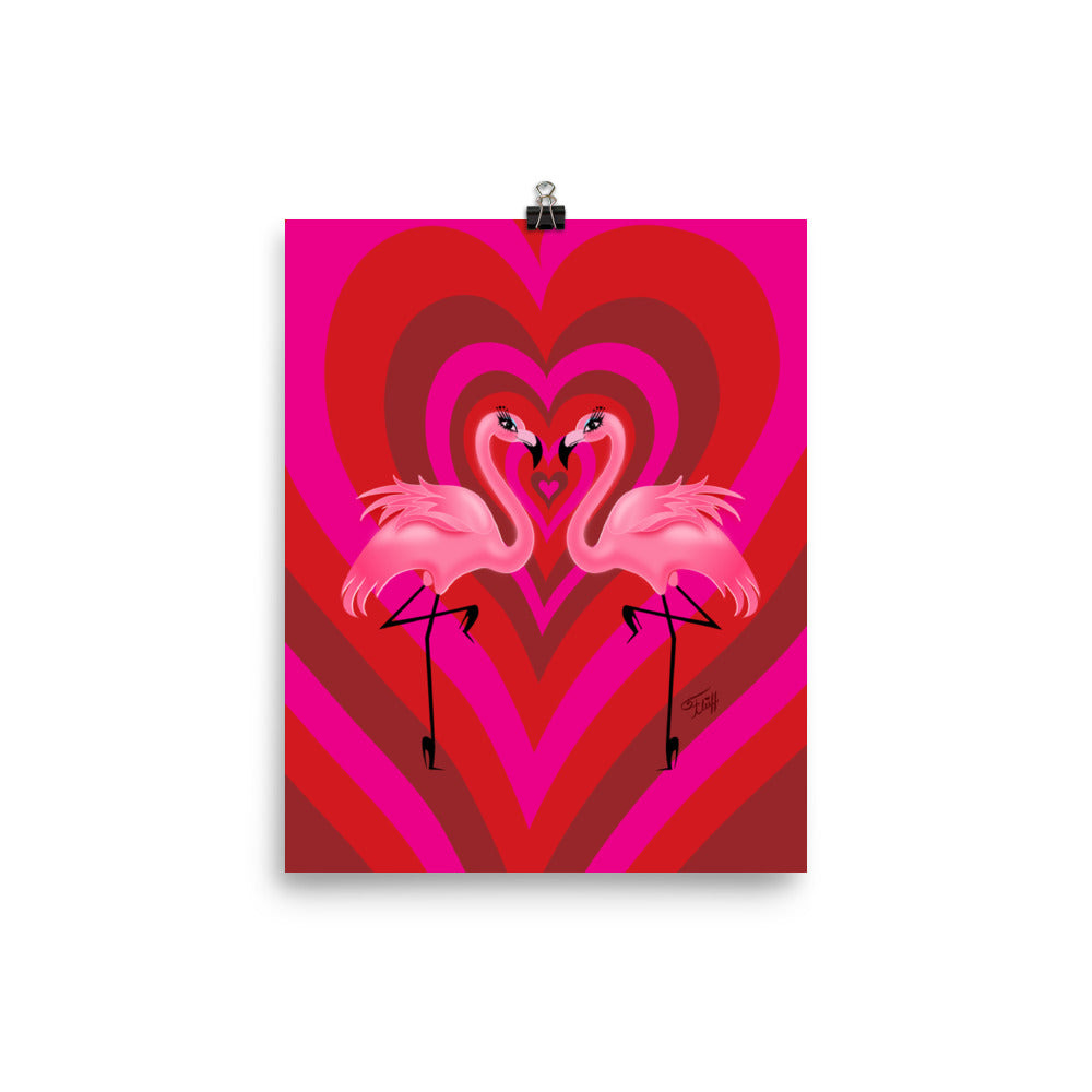 Flamingo Love • Art Print