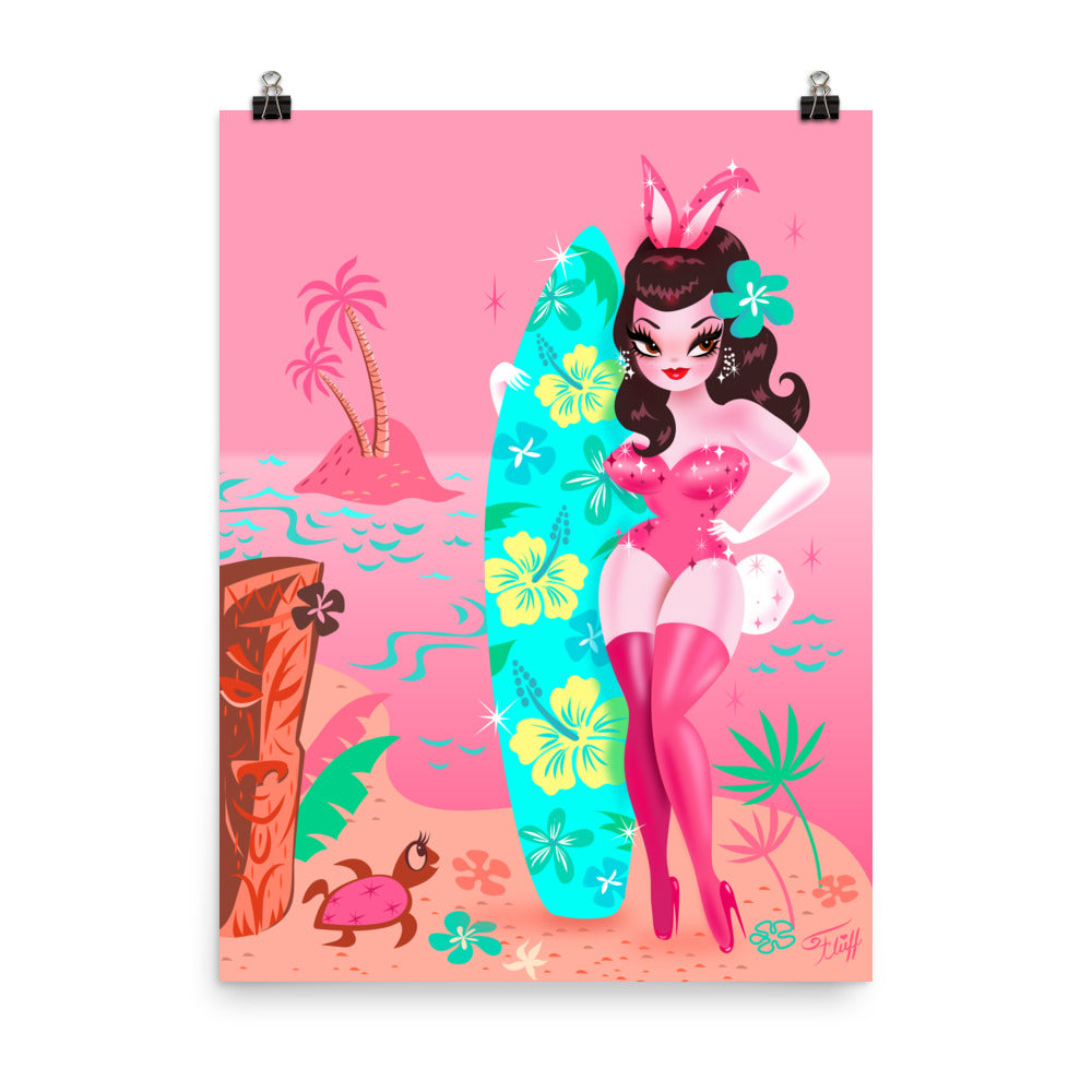 The Hawaii Burlesque Festival - Beach Bunny • Art Print