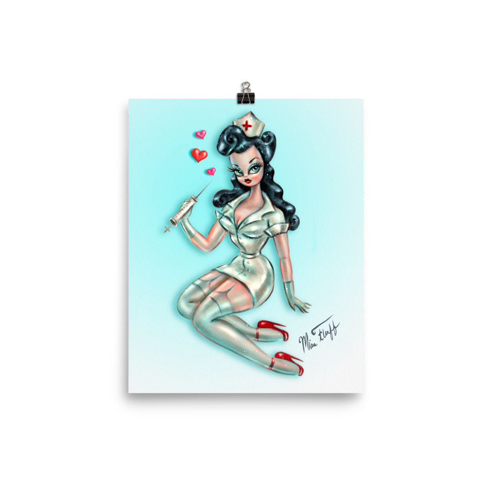 Raven Pinup Nurse • Art Print