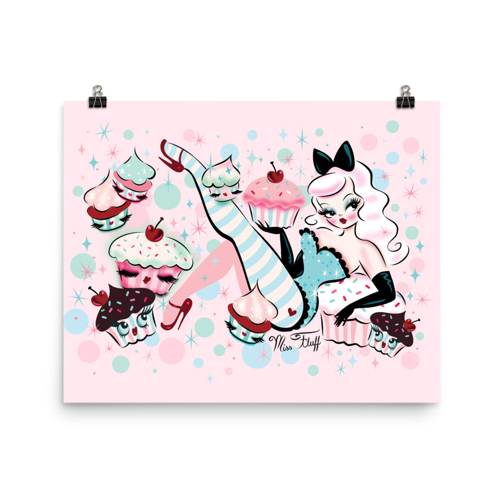 Vanilla Cupcake Doll • Art Print