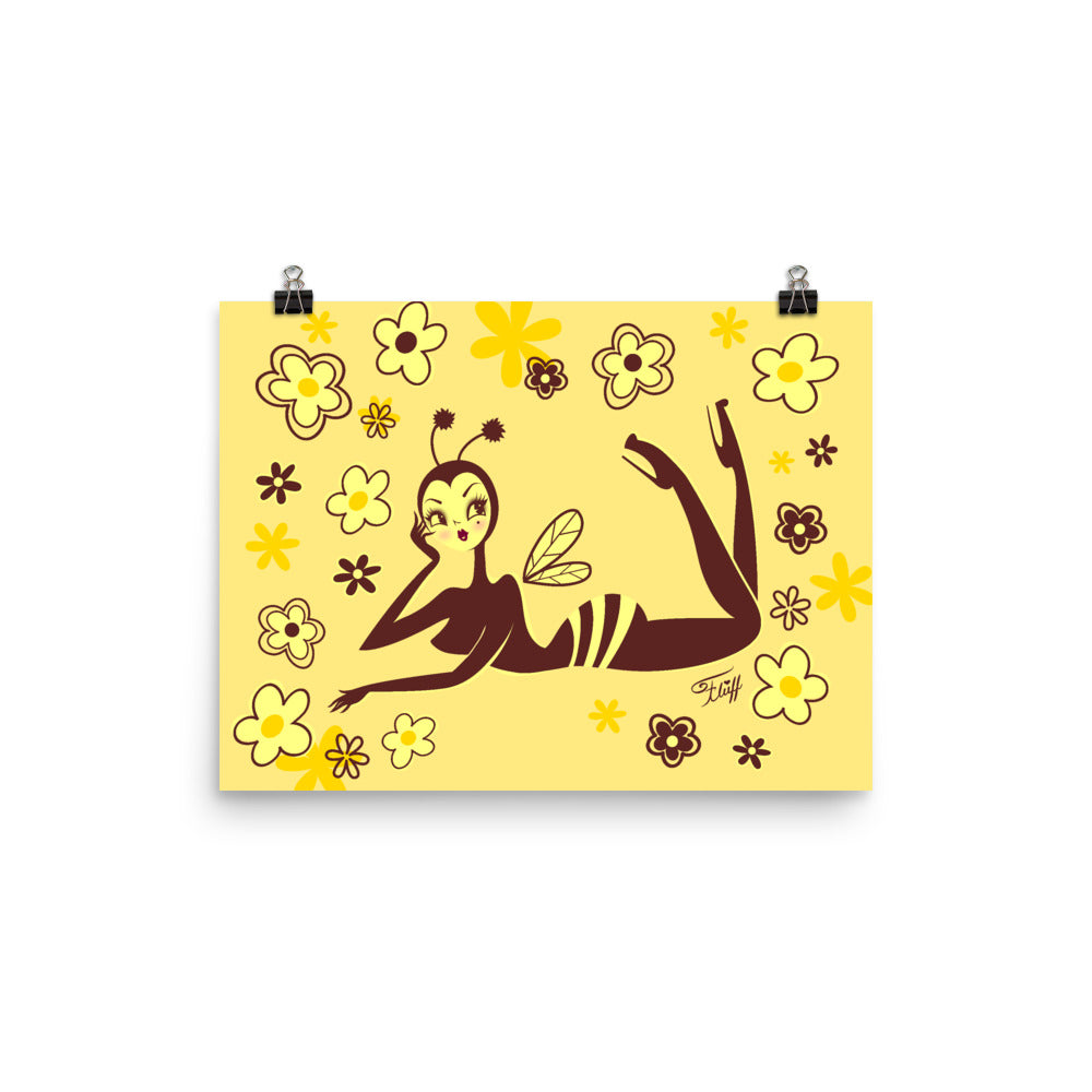 Bee Girl Lounging • Art Print