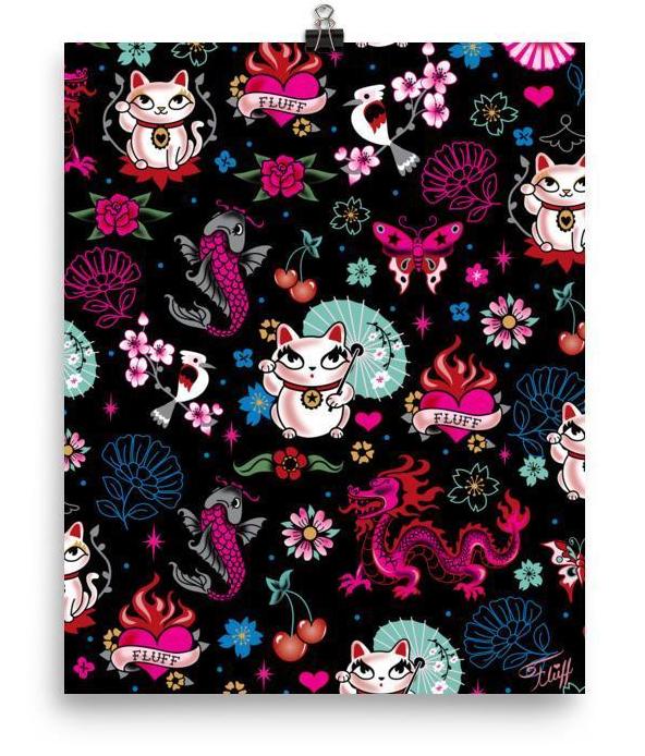 Lucky Kitty • Art Print