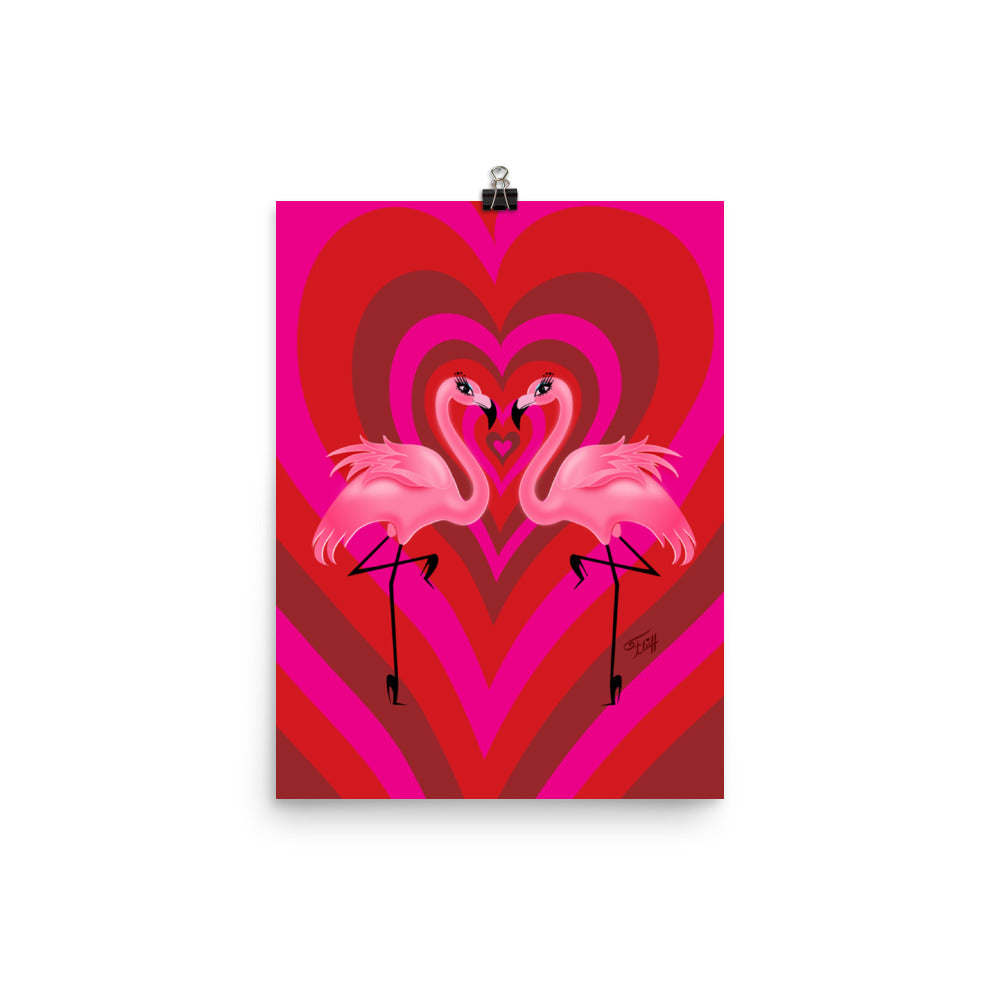 Flamingo Love • Art Print