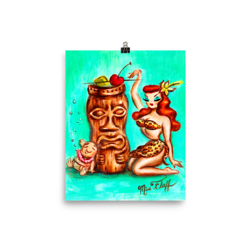 Tiki Mug Girl • Art Print – Miss Fluff's Shop