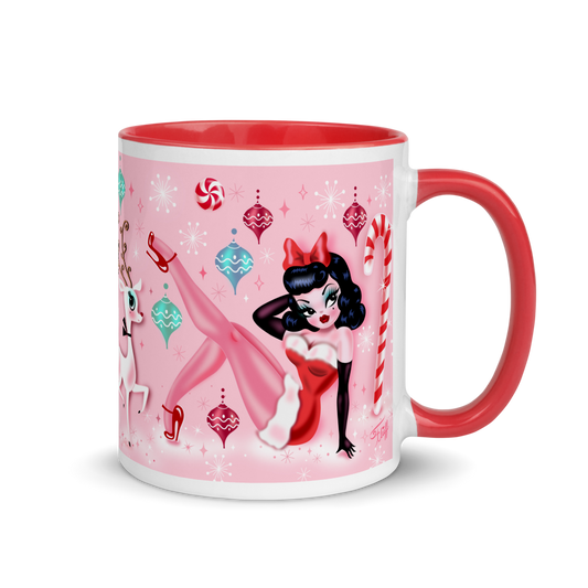 Christmas Pinup Girl • Mug